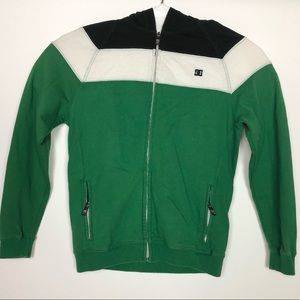 DC zip up with hoodie and hidden pocket. Medium